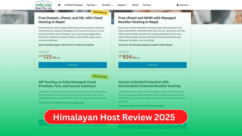 Himalayan Host Review 2025 Is It the Best Web Hosting in Nepal